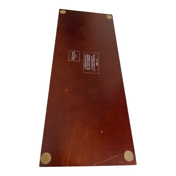 Bombay Company 2005 Wooden Desk Organizer with Brass Emblem Bowl – Mahogany Fini - Picture 8 of 9